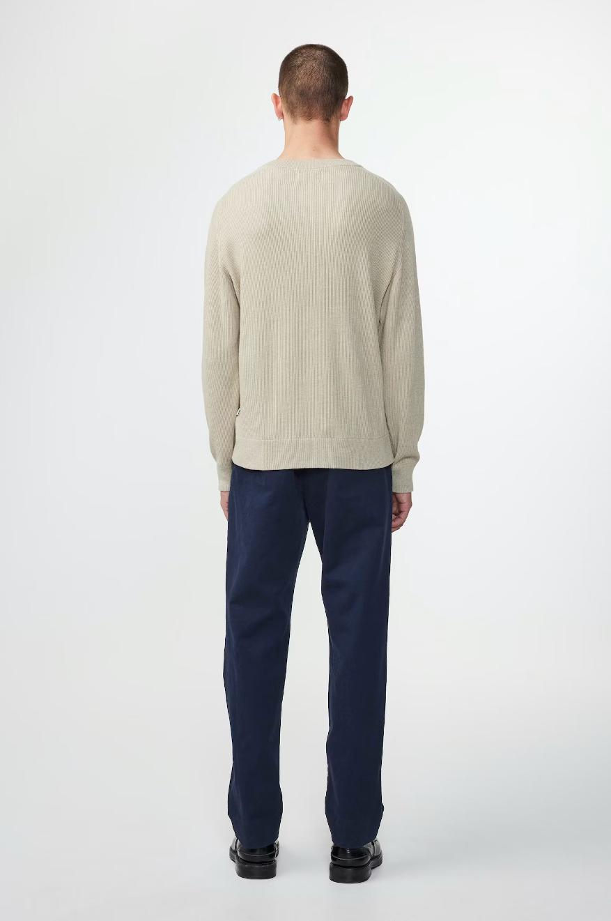 Kevin Cotton Sweater Khaki Beige-Genser-Bogartstore
