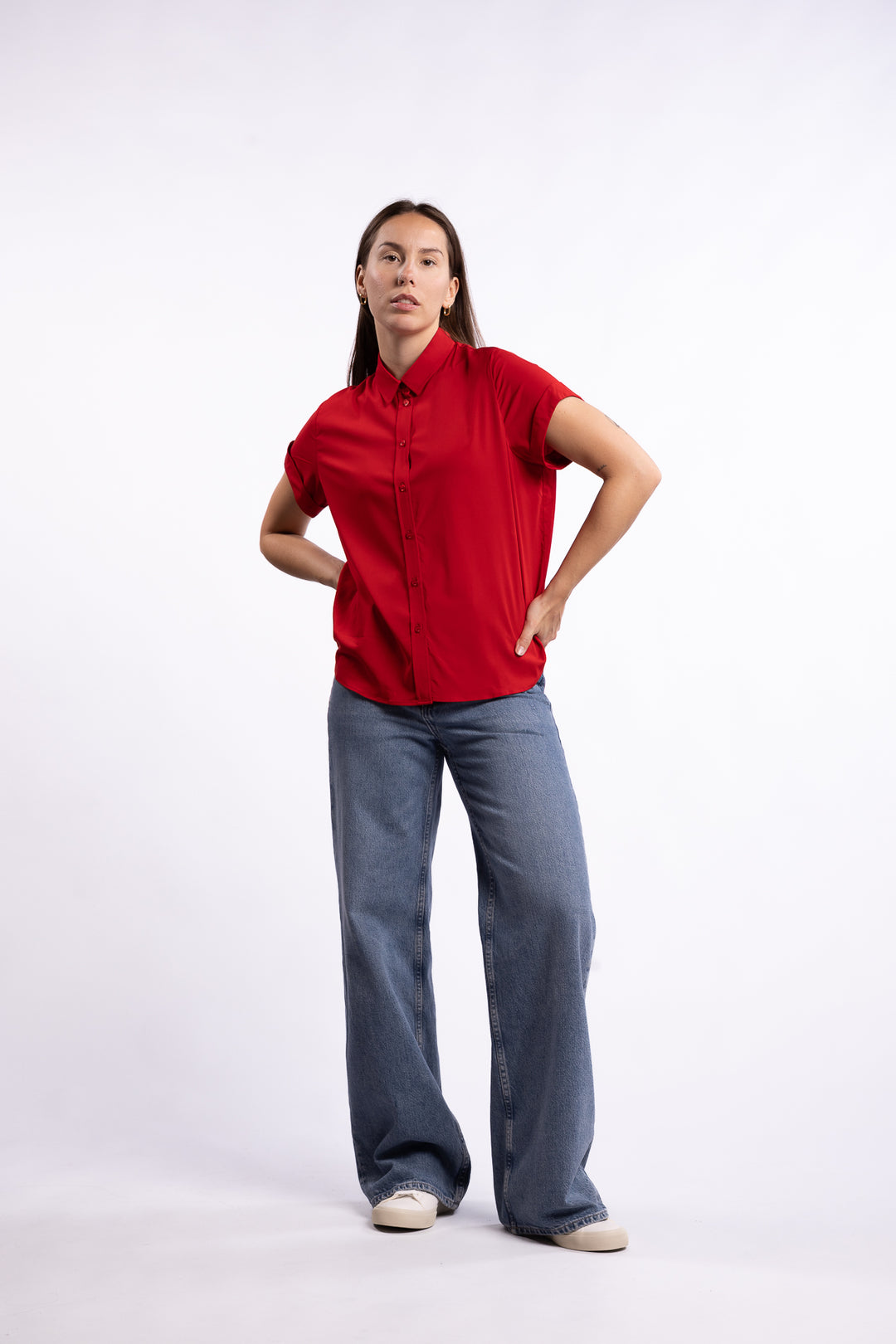 Majan SS Shirt 9942 - Haute Red