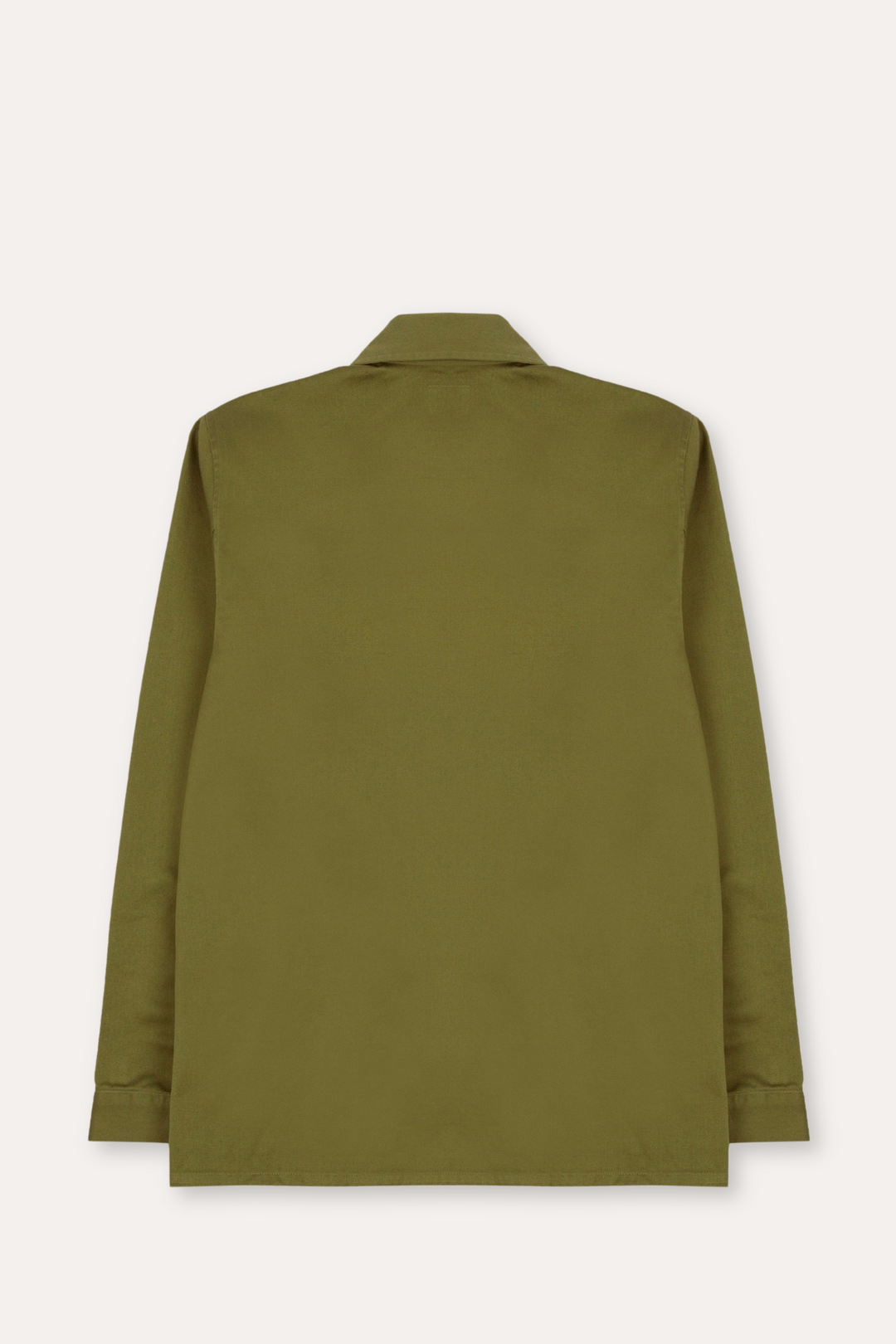Cotton Twill Three-Pocket Overshirt Green