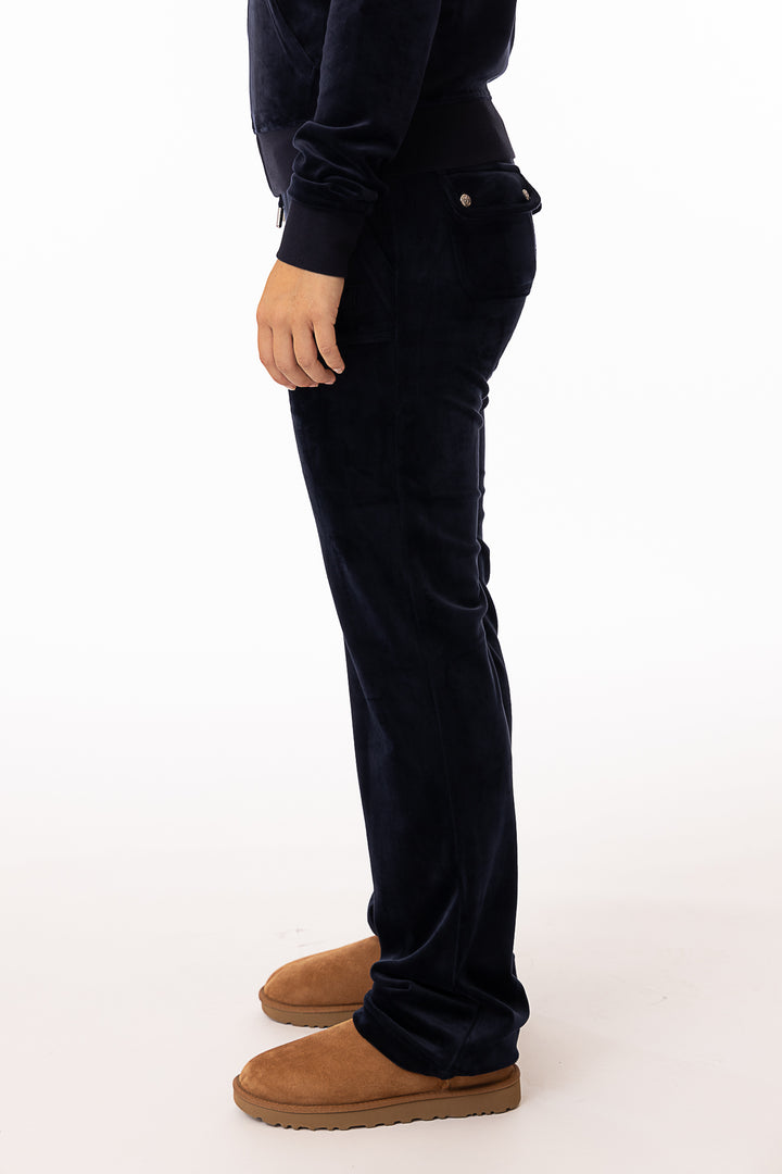 Del Ray Classic Velour Pant Pocket- Night Sky