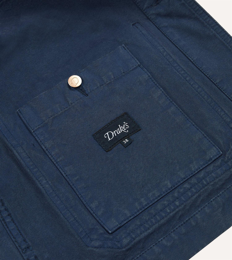 Cotton Duck Canvas Five-Pocket Chore Jacket Navy