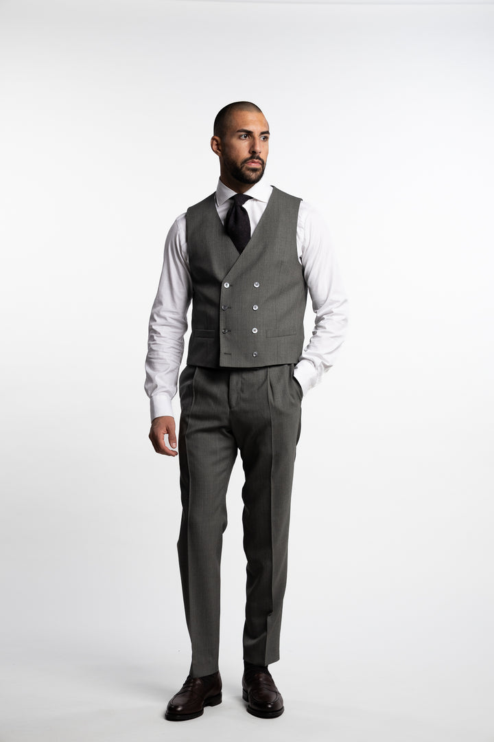 Veneto Slim Fit Wool Vest Mint Green