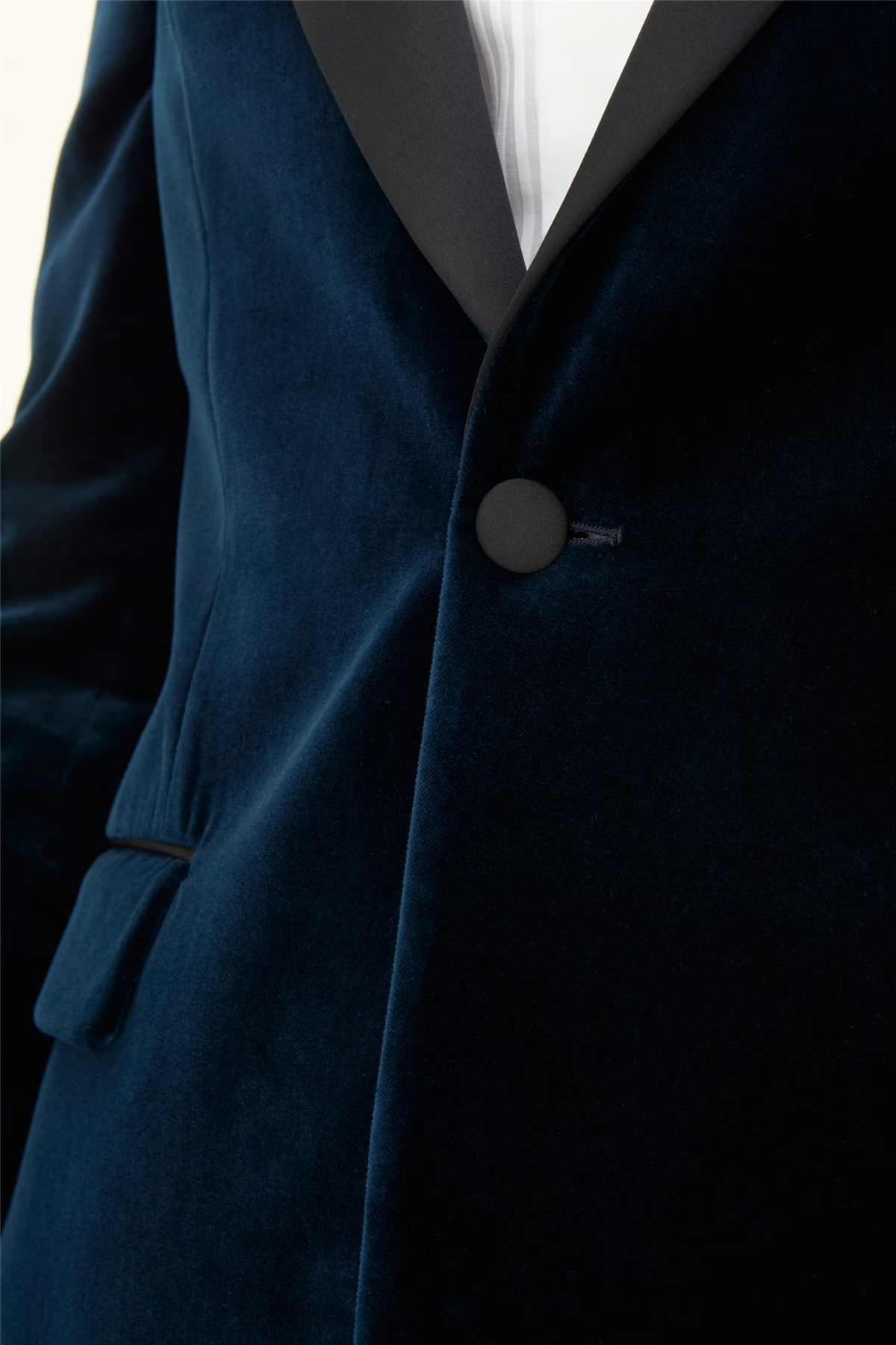 Frampton Velvet Blazer Light Navy