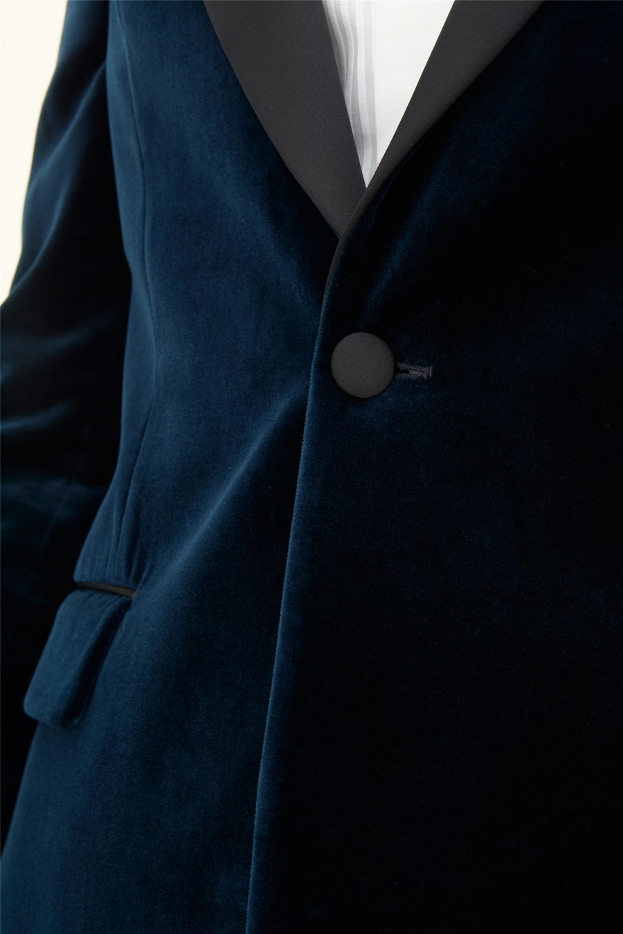 Frampton Velvet Blazer Light Navy