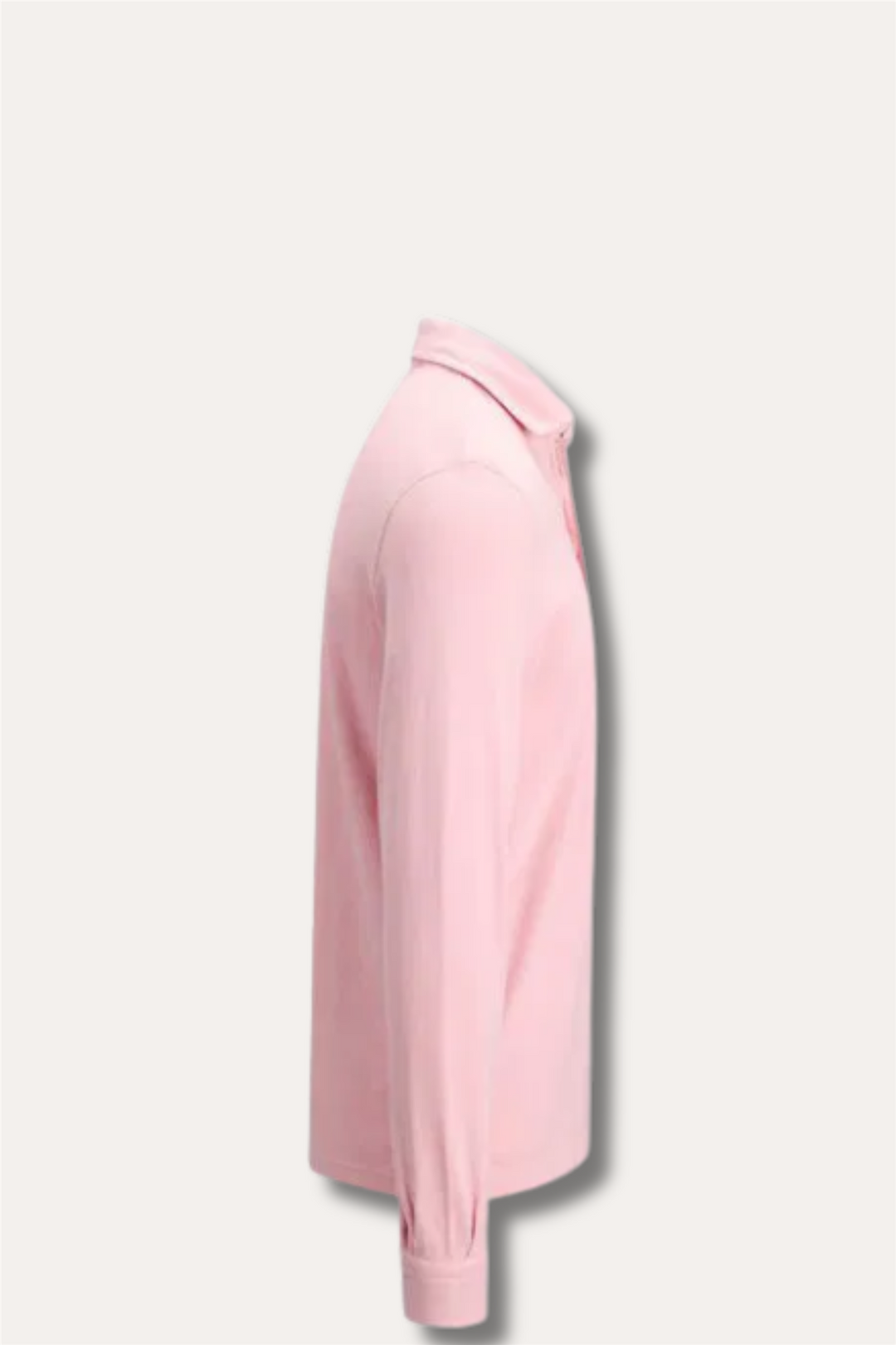 Long-Sleeved Vintage Pique Polo Dusty Pink
