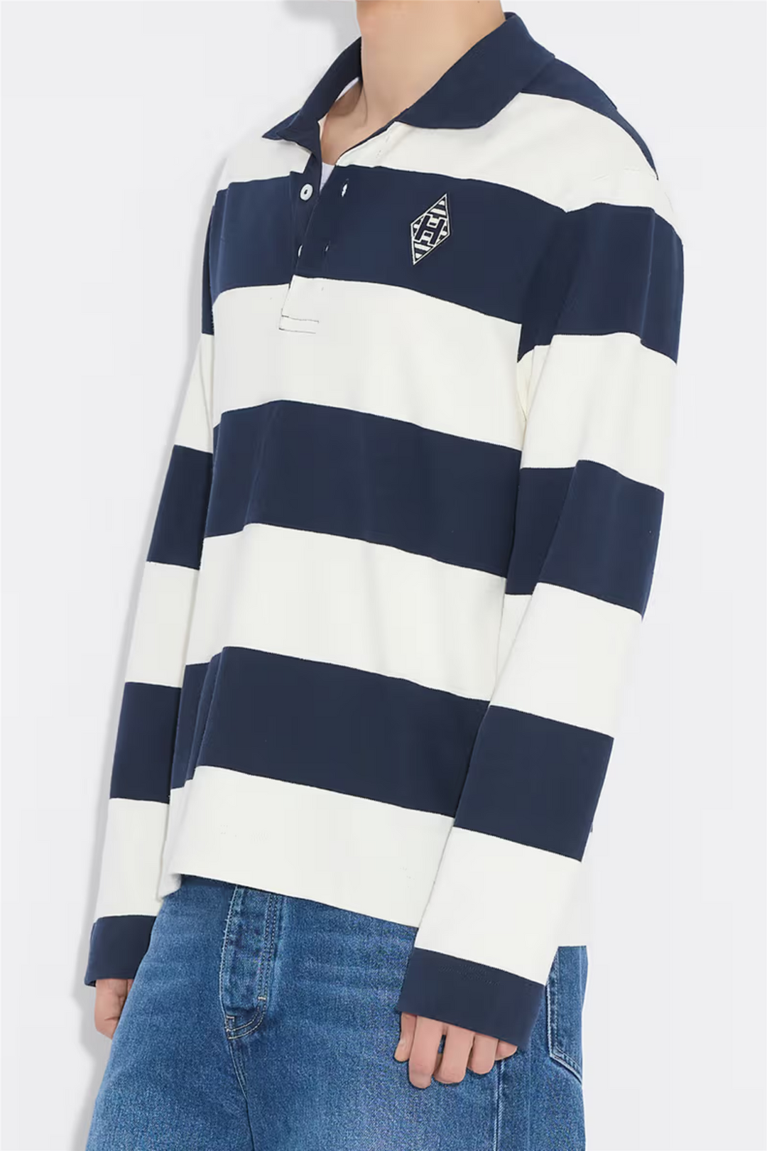Rugby Polo Navy Stripe