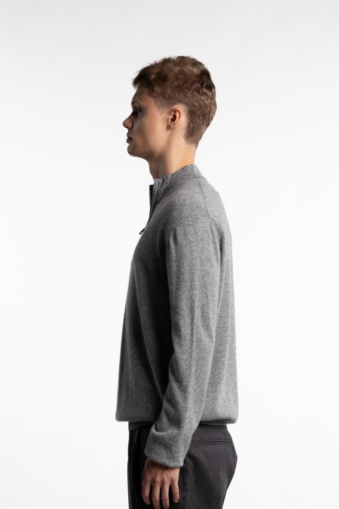 Patton Half Zip Grey Melange