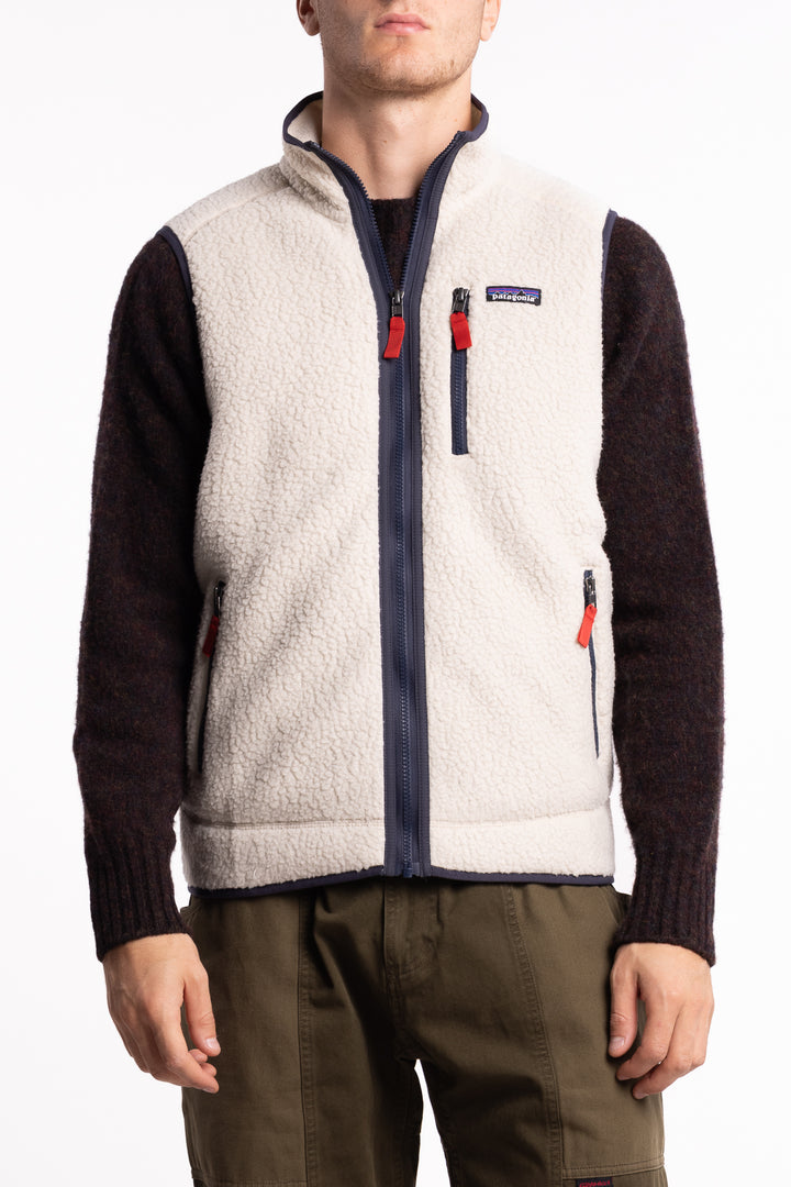 Retro Pile Vest Pelican w/Smolder Blue