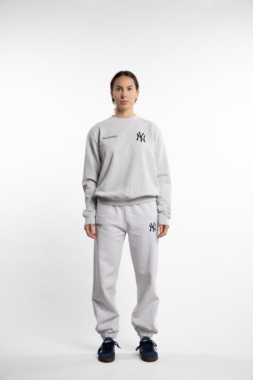 Yankees Serif Sweatpant - Heather Gray