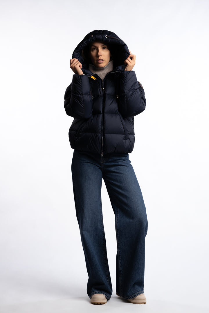 Tilly Hooded Down Jacket - Blue Navy