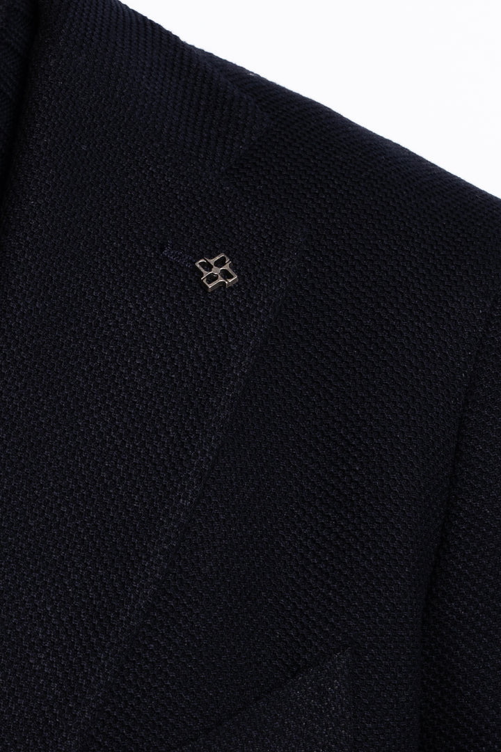 Silk/Virgin Wool Blazer Navy