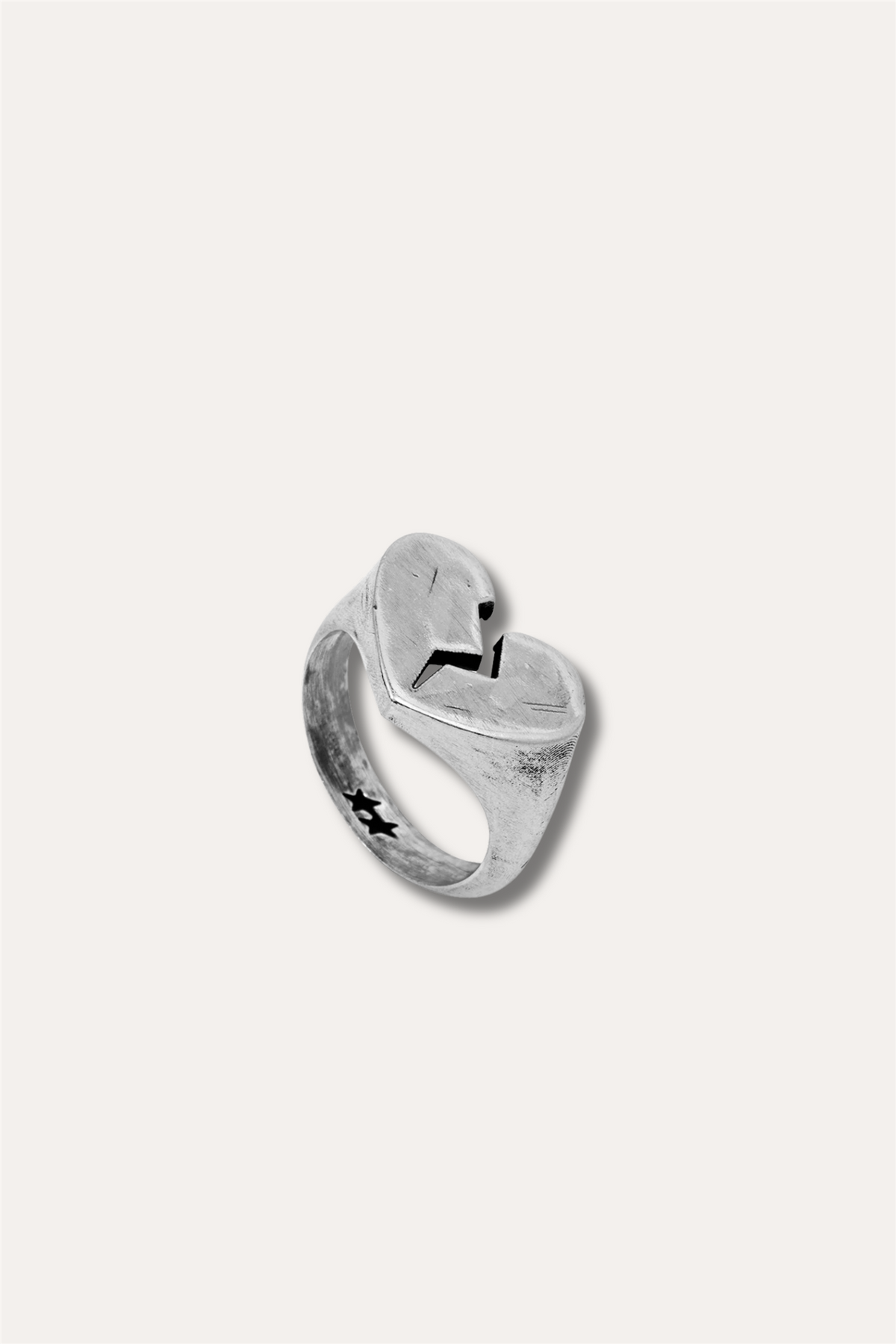 Broken Heart Ring Silver