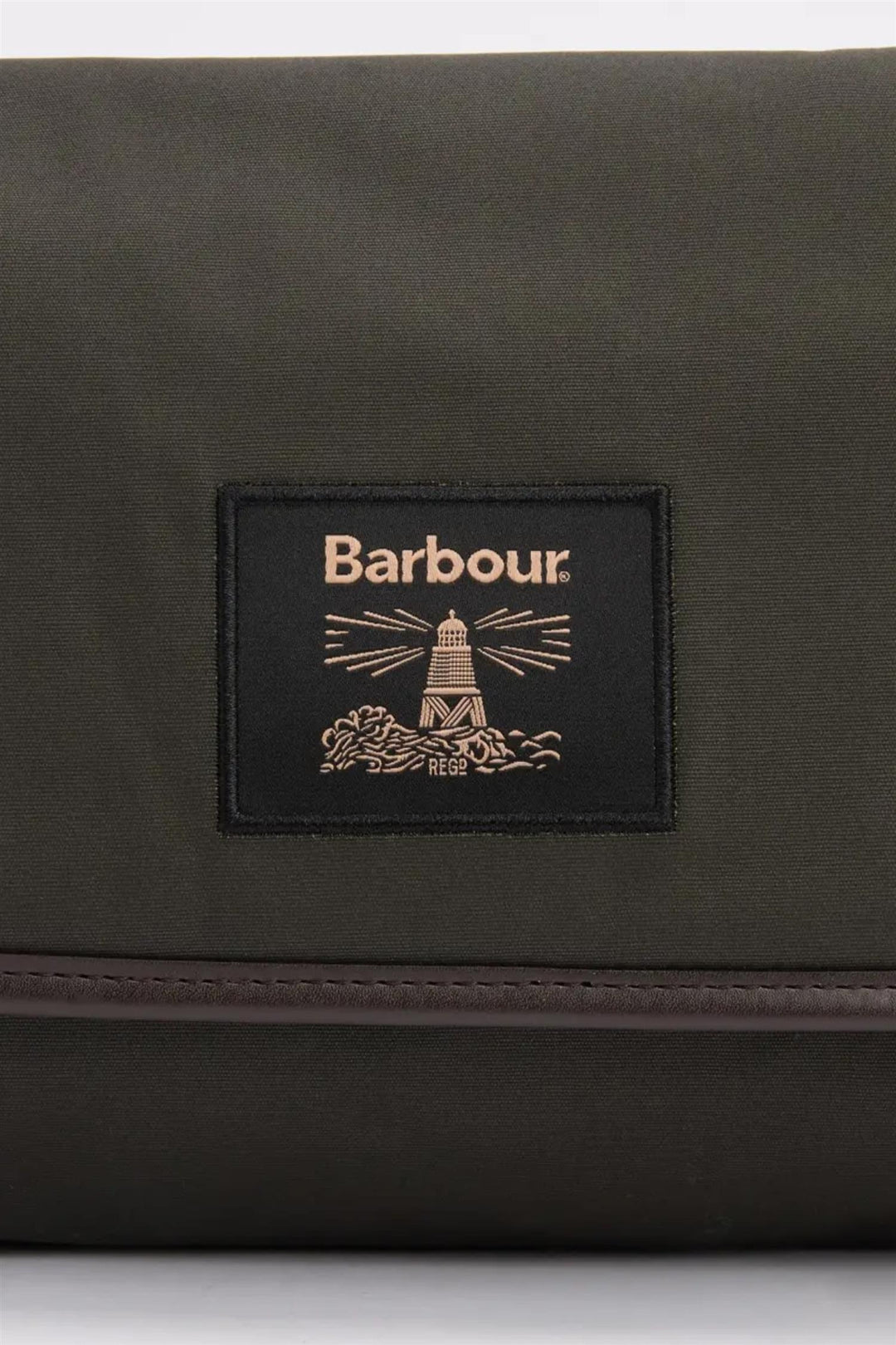 Wax Hanging Washbag Olive/Beacon
