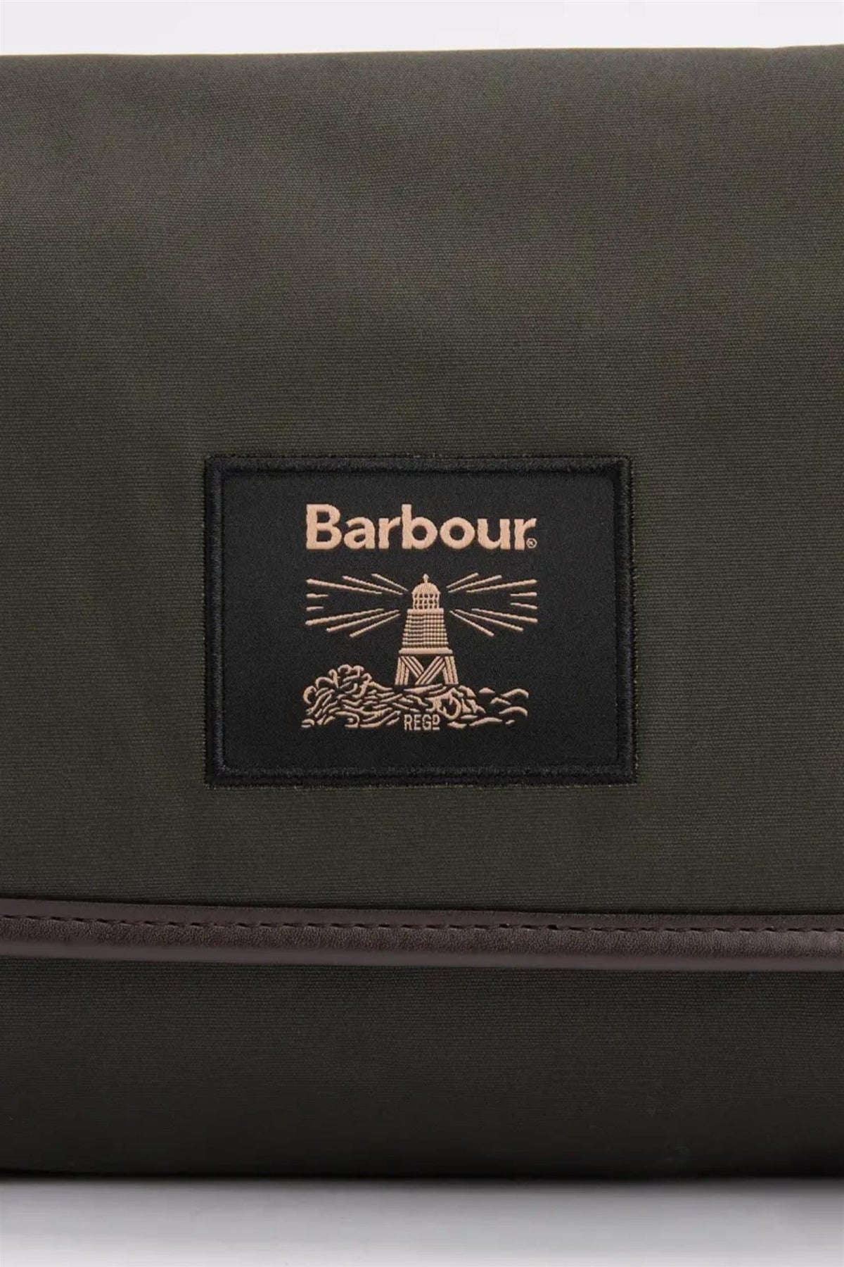 Wax Hanging Washbag Olive/Beacon