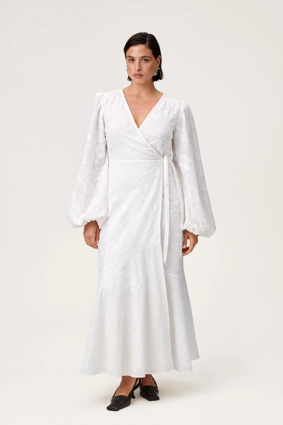 Portofino Maxi Dress- White Embroidery