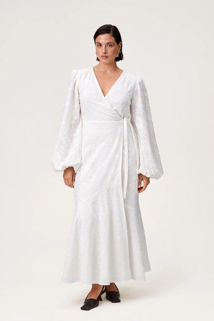Portofino Maxi Dress- White Embroidery