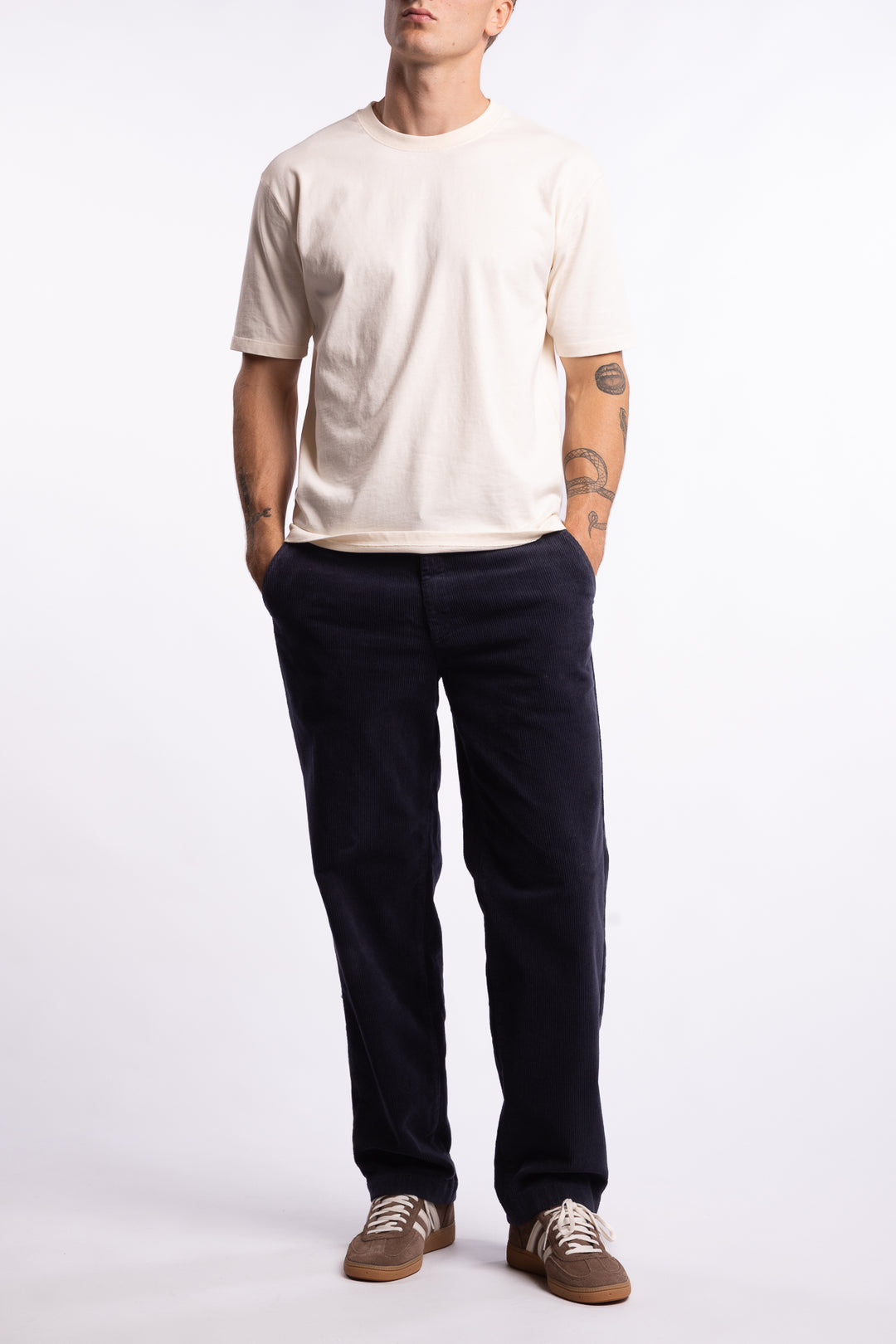 LucasPL Corduroy Trousers Navy