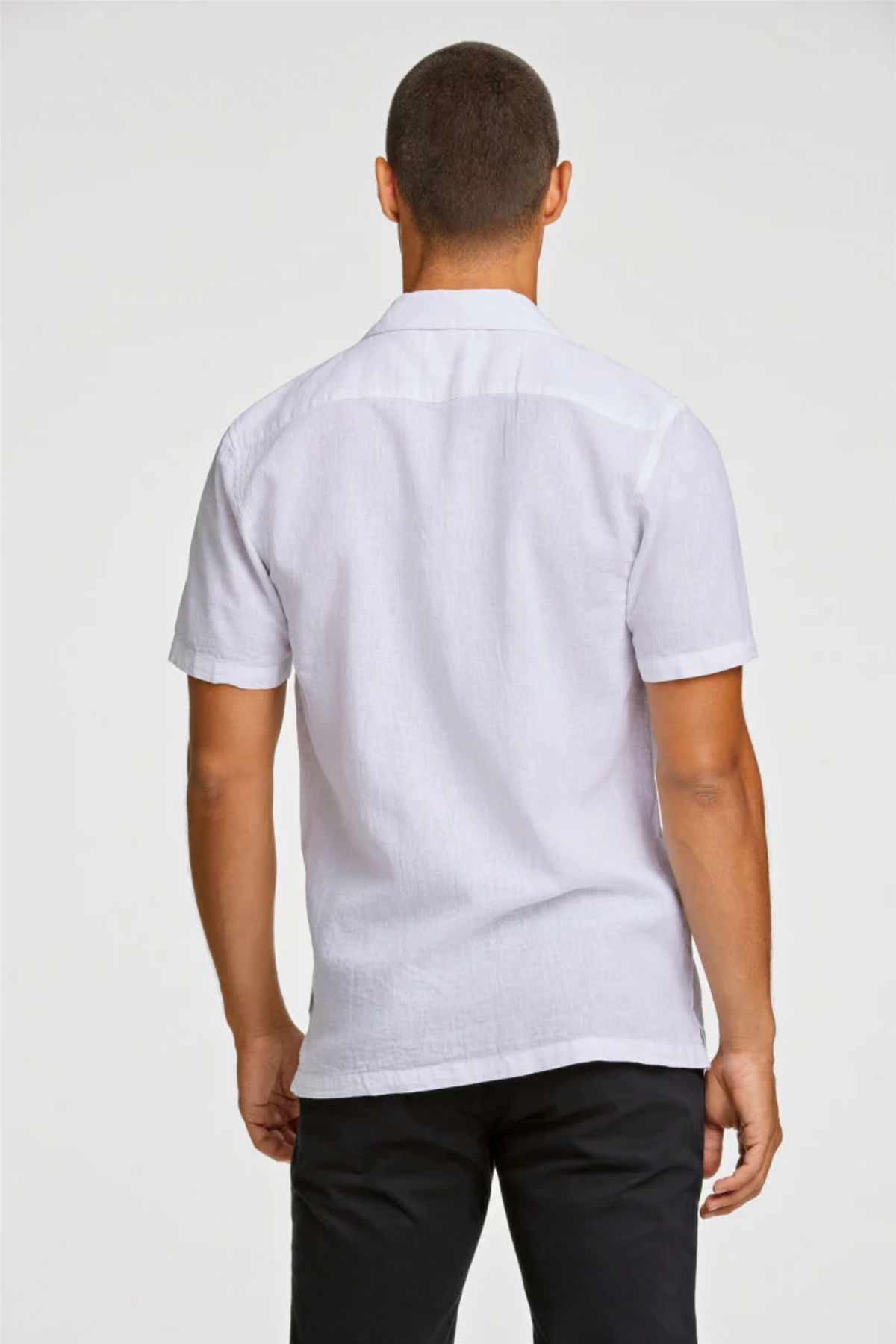 Casual Linen Blend Resort S/S White