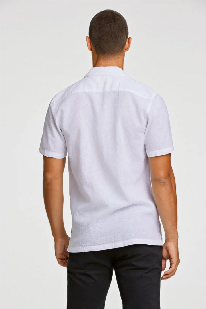Casual Linen Blend Resort S/S White
