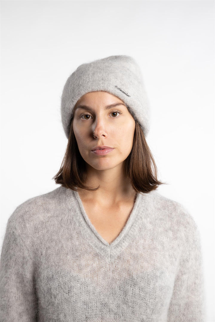 Erica Fluffy Beanie- Lt. Grey