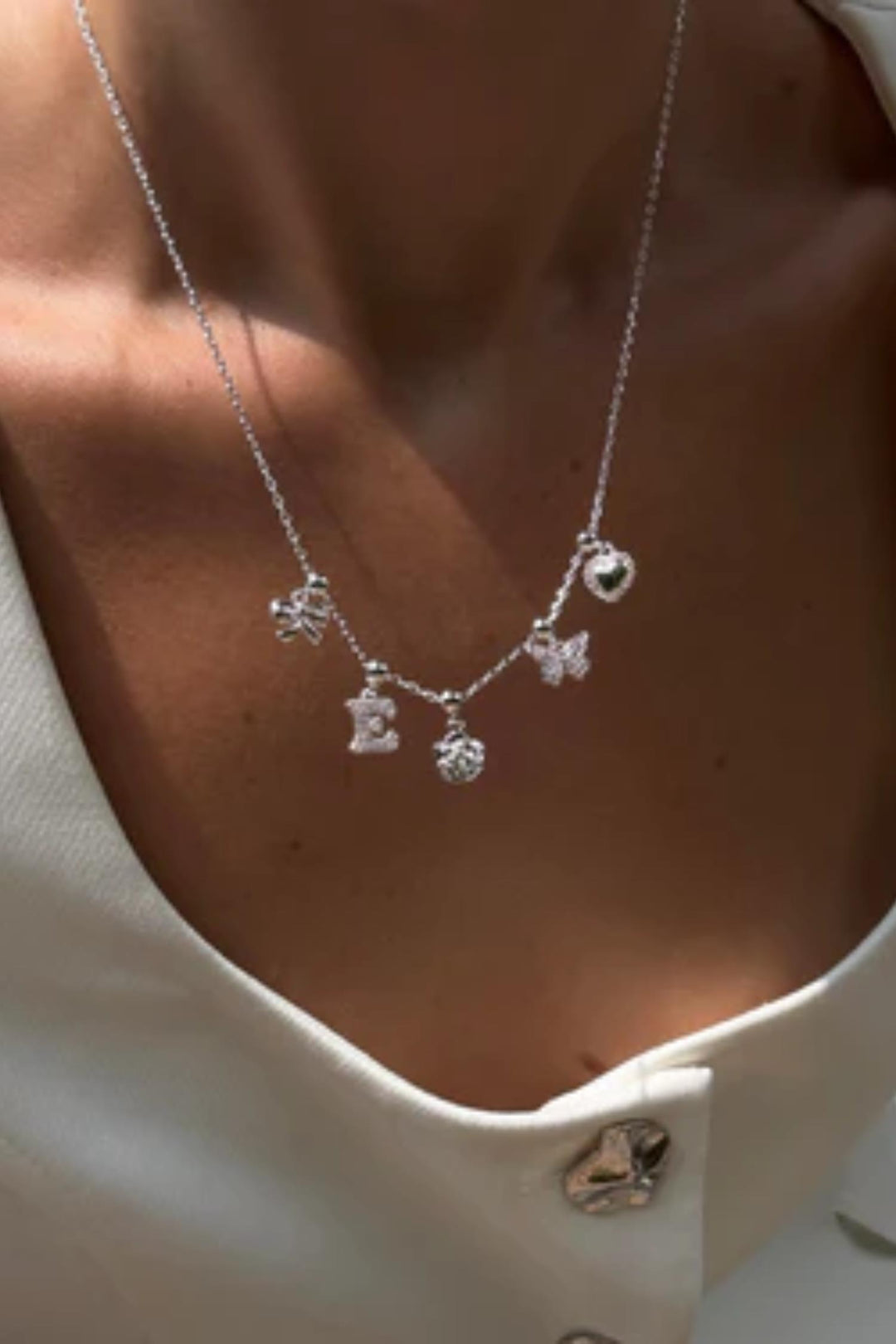 Letter Charm silver