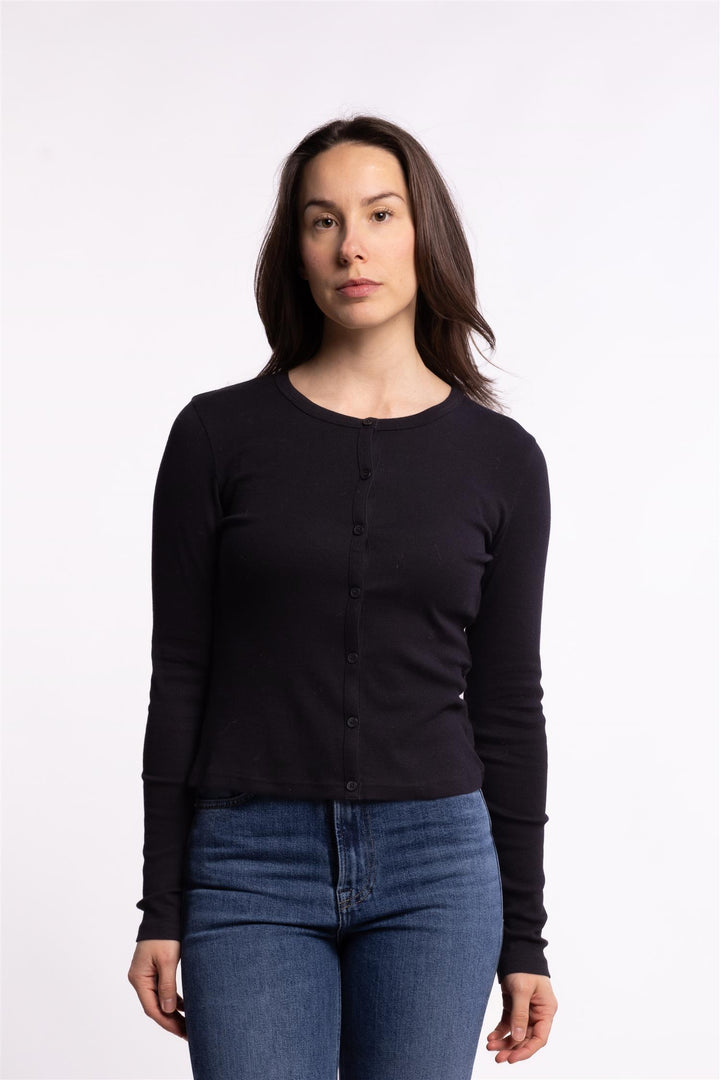 Saalexo LS Cardigan 7542 - Black