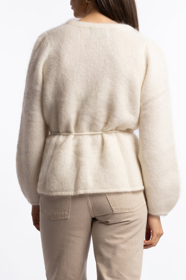 Fredrikke Chunky Cardigan- Bright White