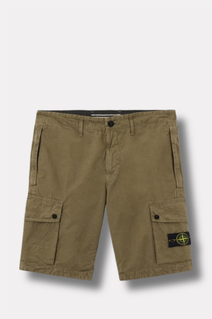 L100019 Brushed Organic Cotton Canvas Military Green 'Old' Effect