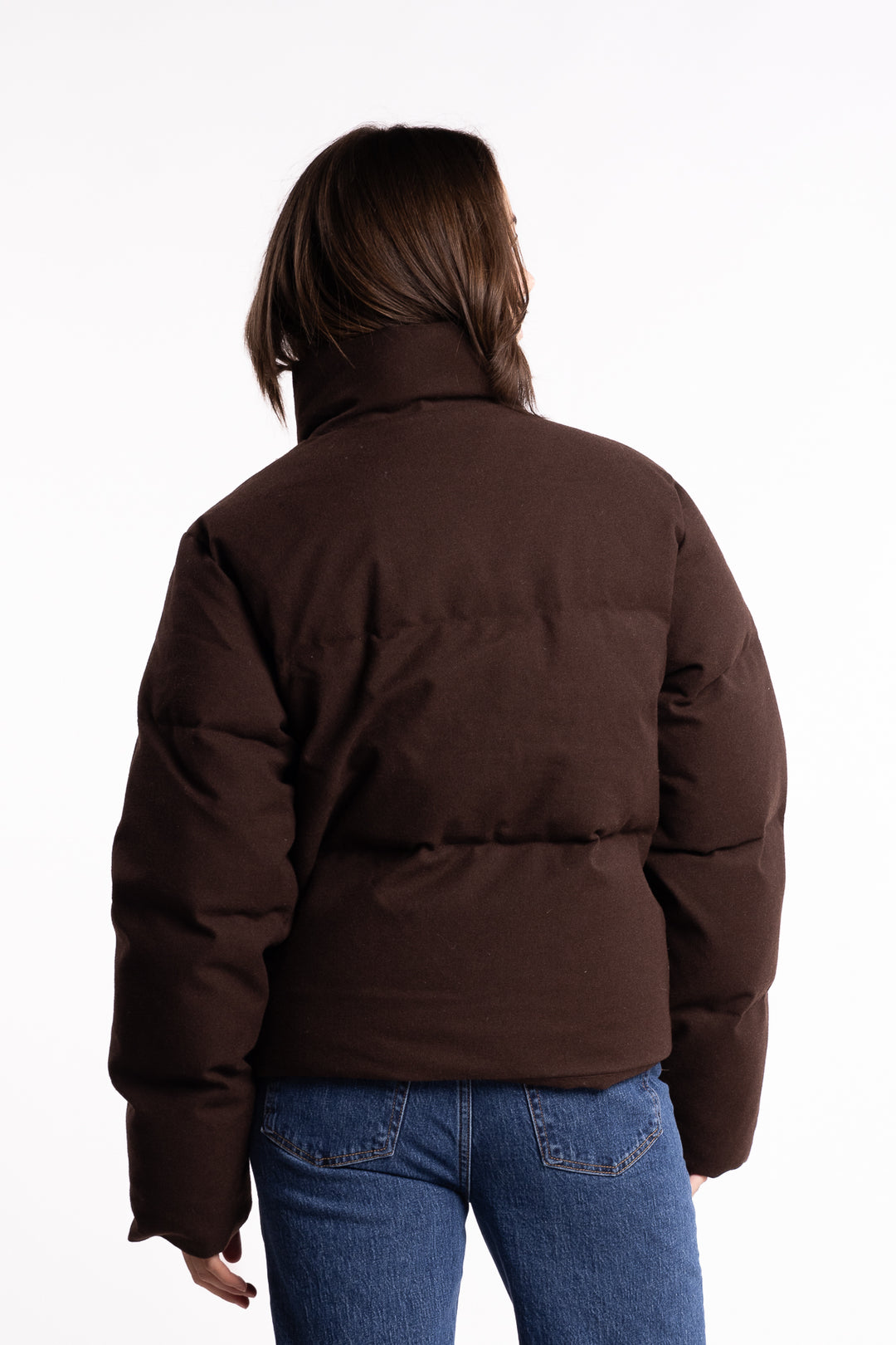 Tech Wool Down Jacket - Dk. Brown