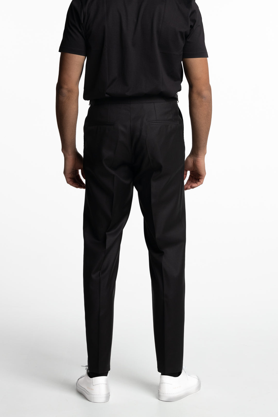 Prato Pleated Wool Trousers Black