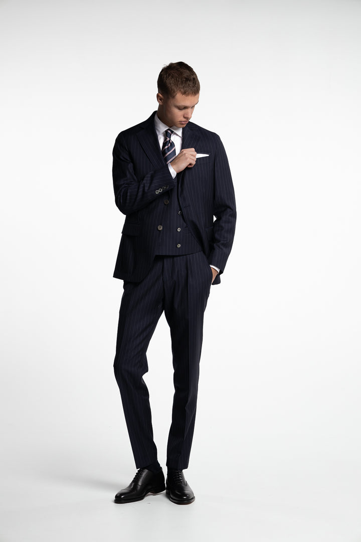 New Sienna Wool Blazer Navy Pinstripe