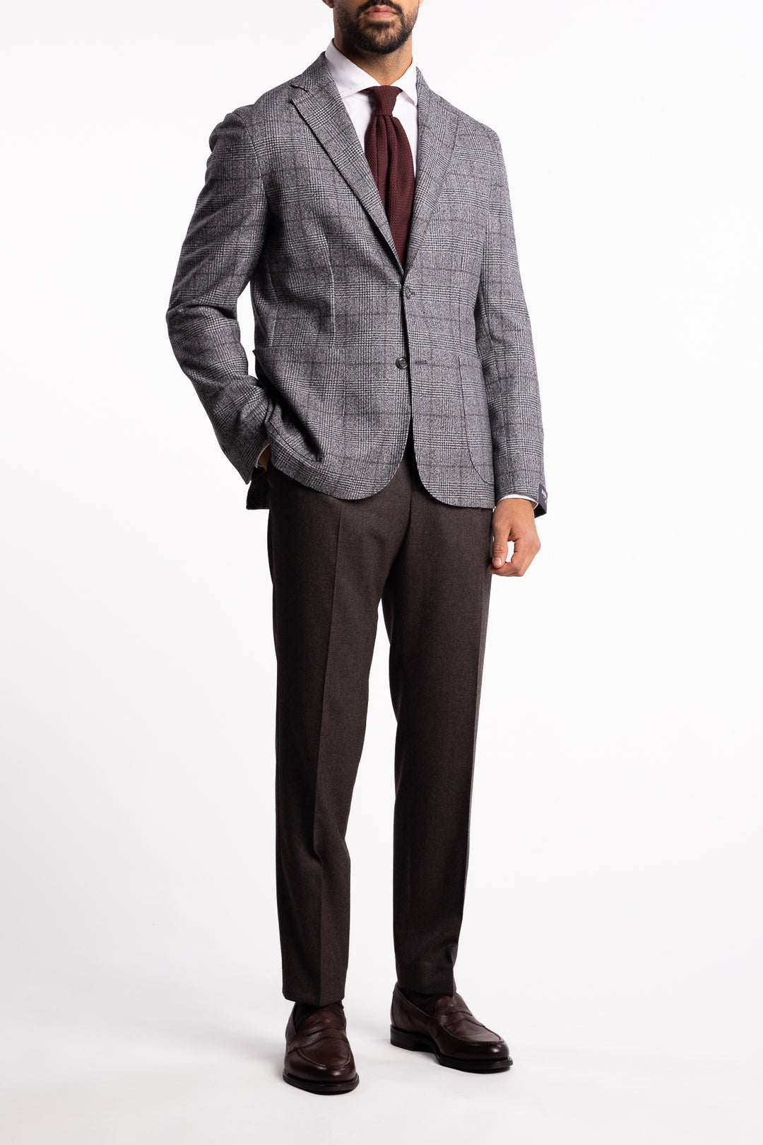 Easywear Flannel Blazer Grey Check