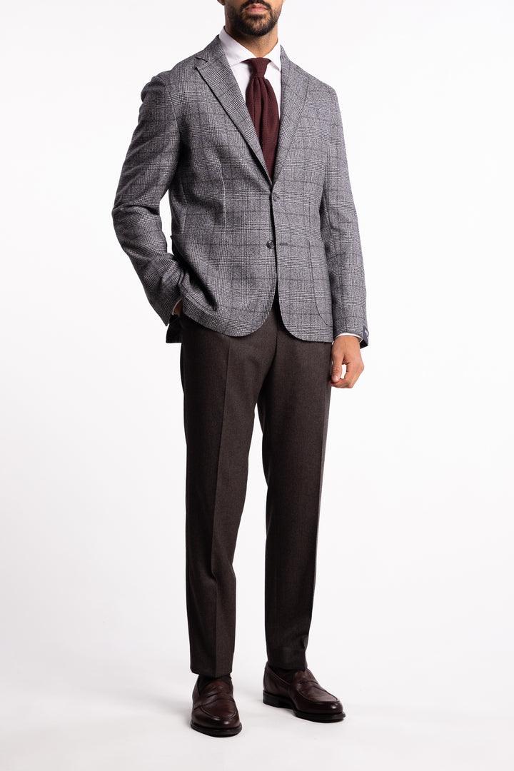 Easywear Flannel Blazer Grey Check