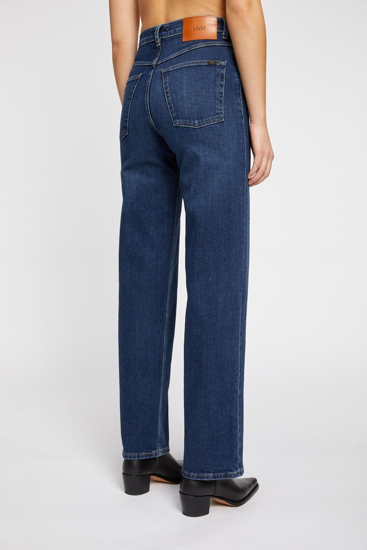 Tia- High Waisted Straight Fit- Japan Indigo