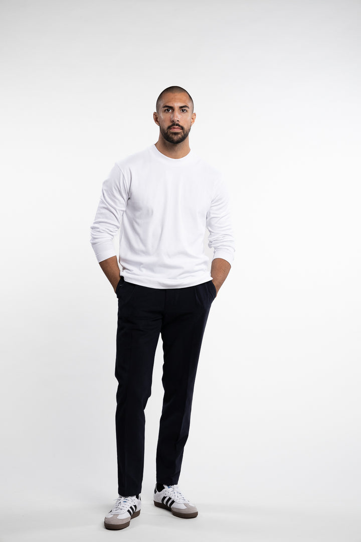 Cotton Long Sleeve Heavy Weight T-Shirt White