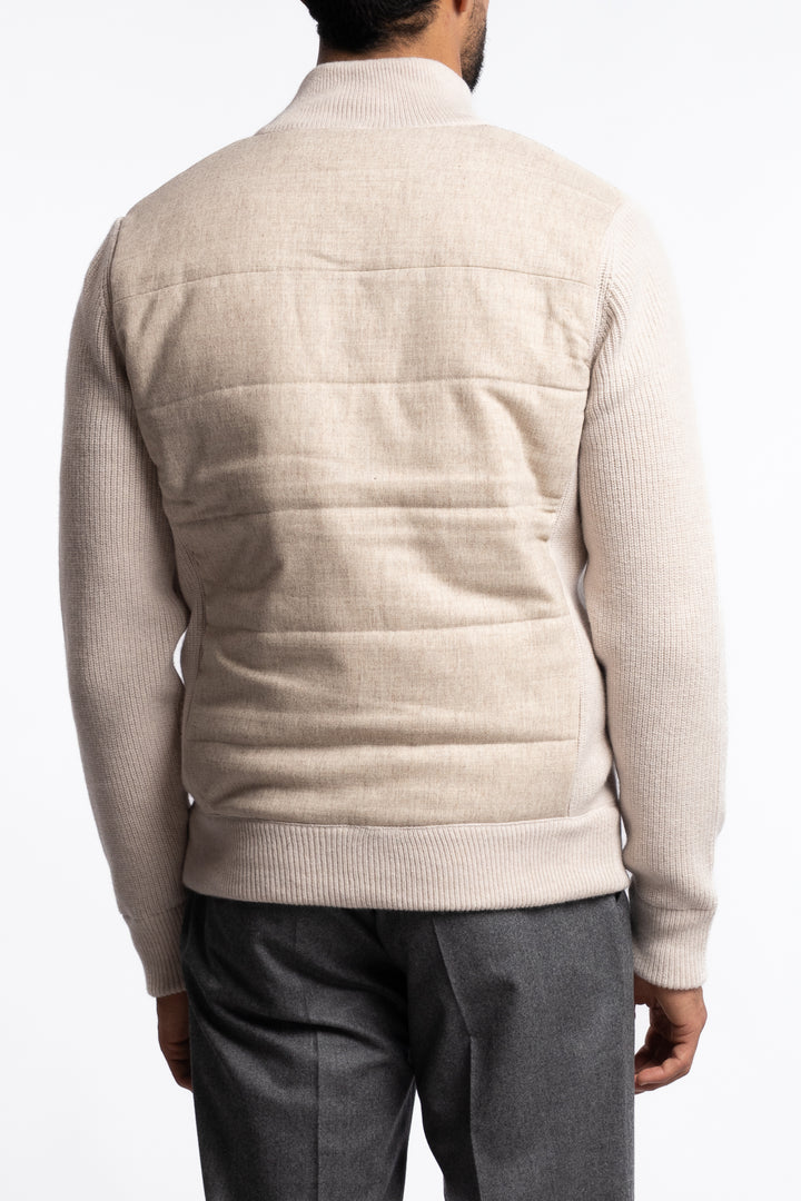 Super Geelong And Flannel Wool Jacket Cream