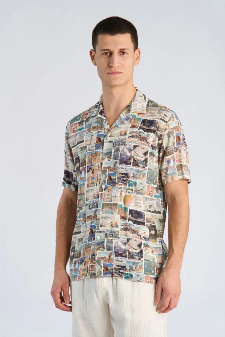 AOP Vintage Shirt S/S White