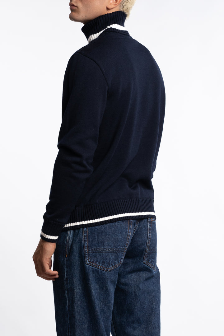 Wool Turtle Neck Navy