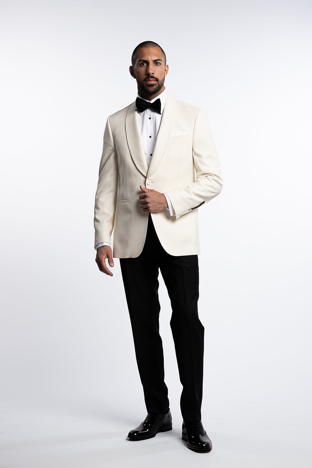 Figaro Tuxedo Blazer Off White