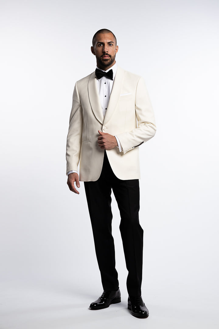 Figaro Tuxedo Blazer Off White