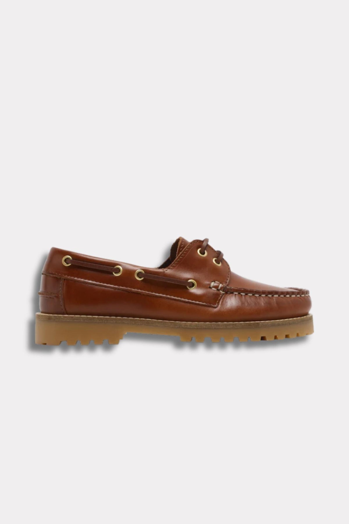 Ollie Boat Shoe Brown Leather
