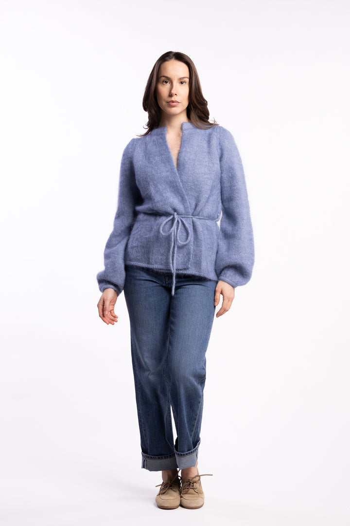 Fredrikke Chunky Cardigan- Denim Blue