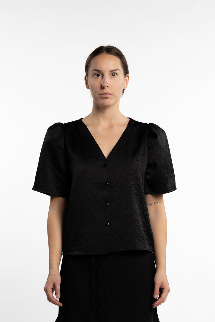 Vesta Blouse- Black