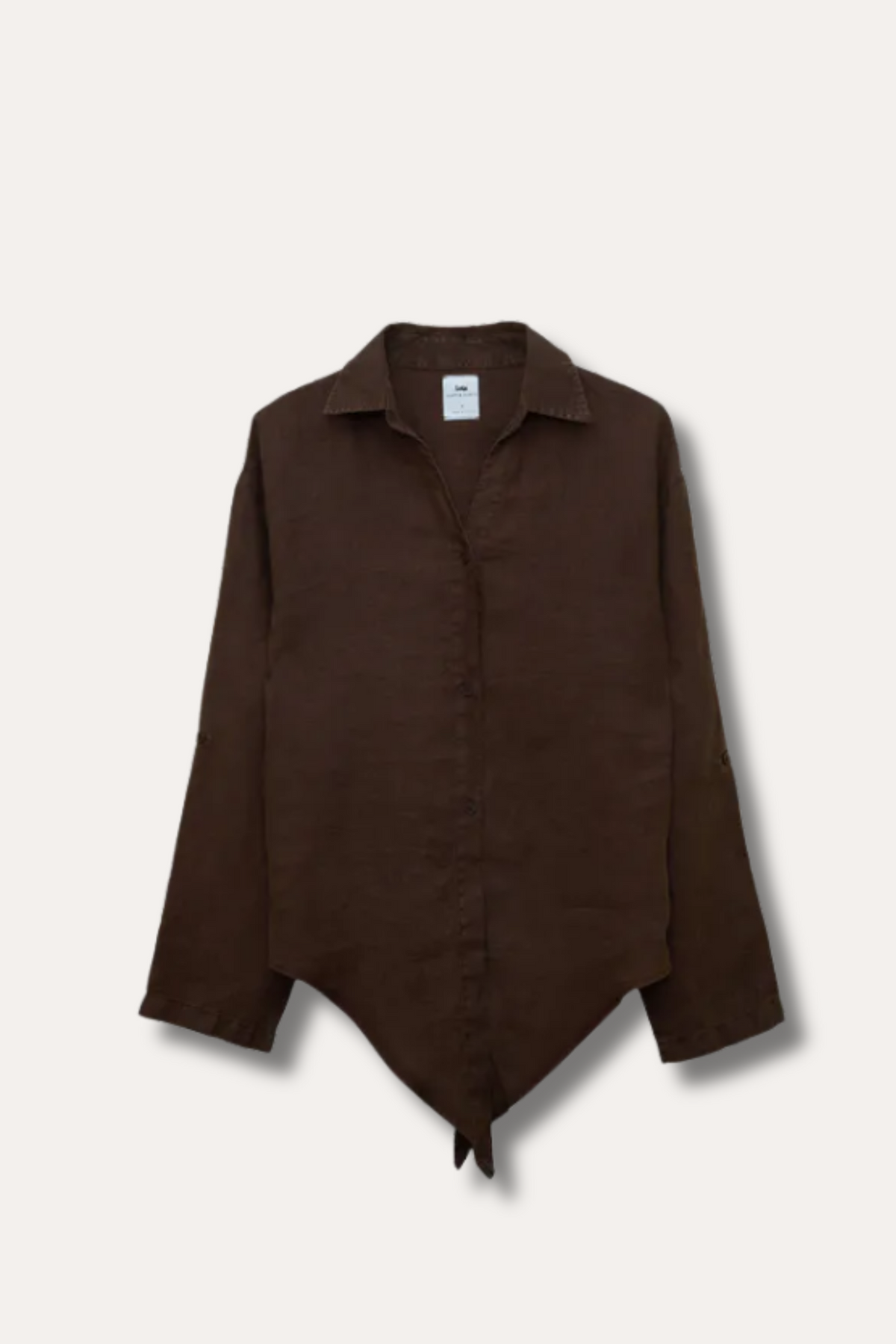Pia Linen Shirt - Chocolate Martini