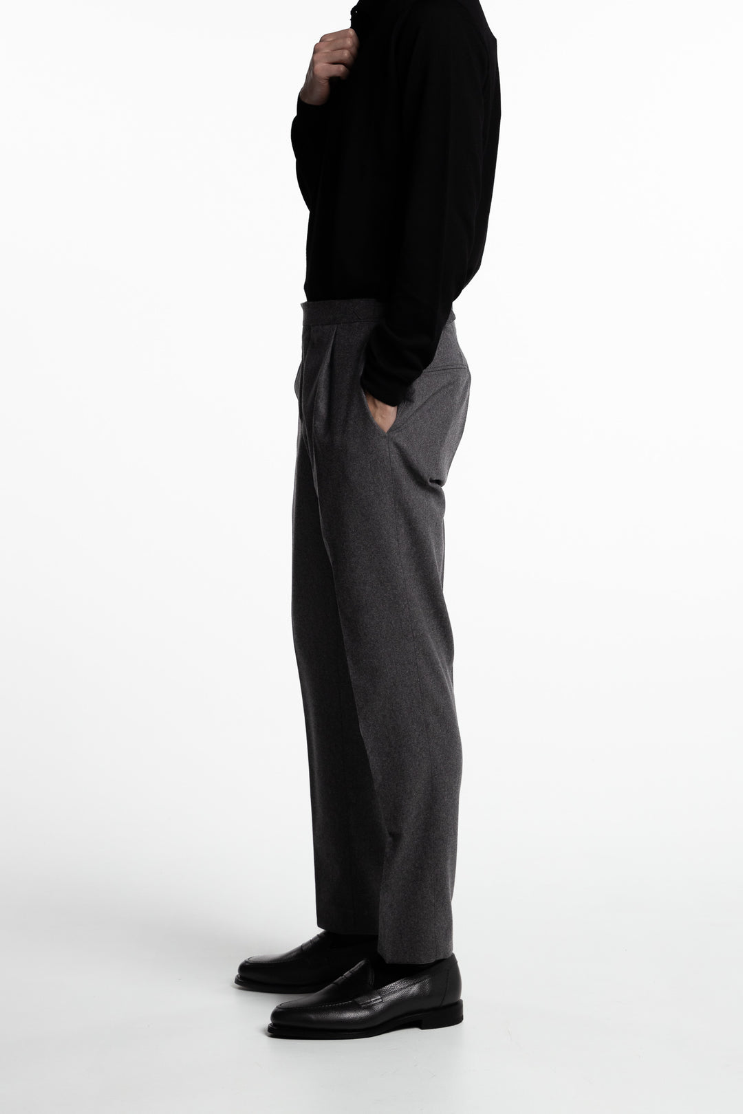 Prato Flannel Trousers Sting Grey