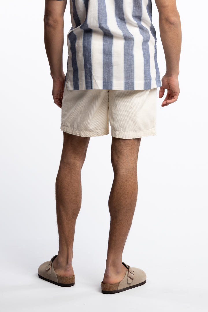 Corduroy Shorts Off White