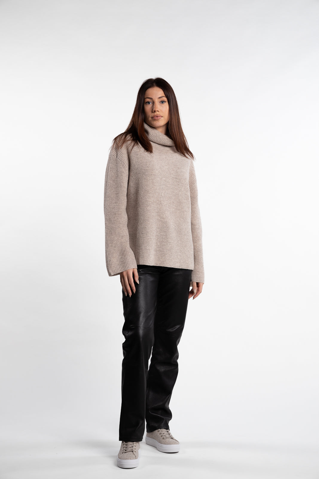 Sazlata Turtleneck 15353- Khaki Mel.