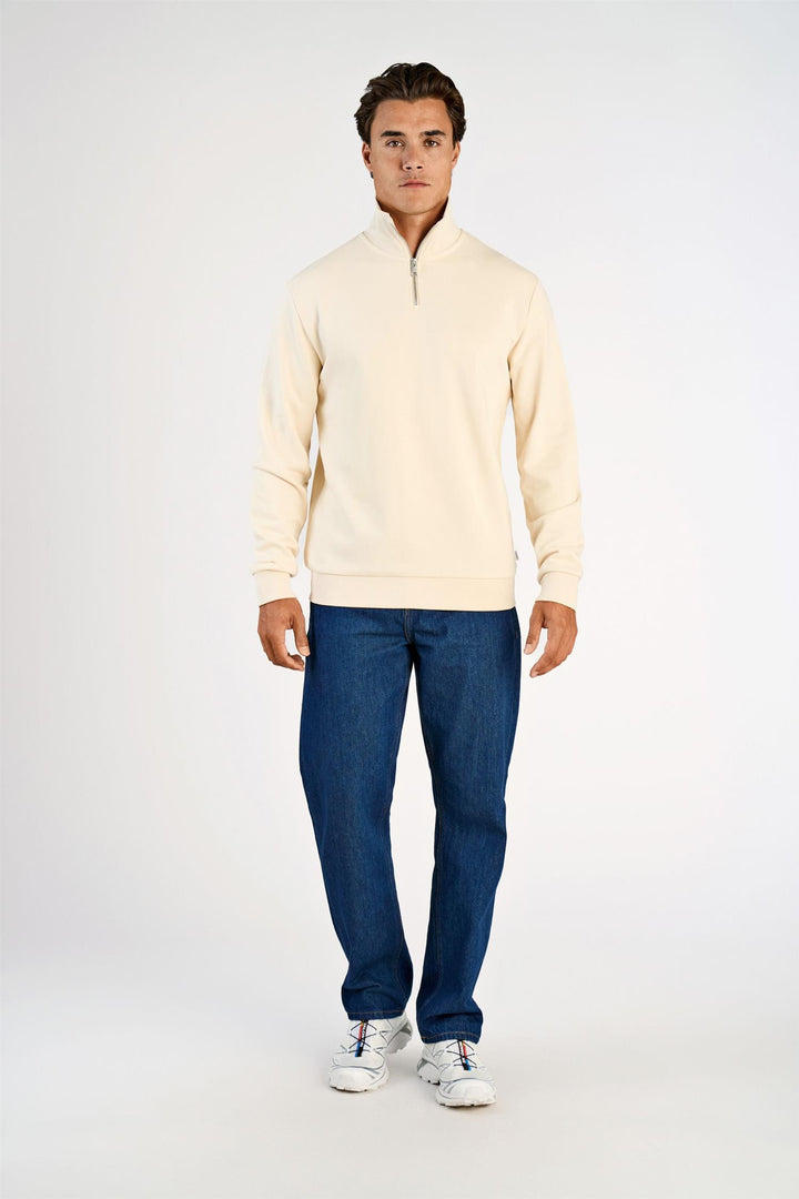 Half-Zip Sweat Light Stone