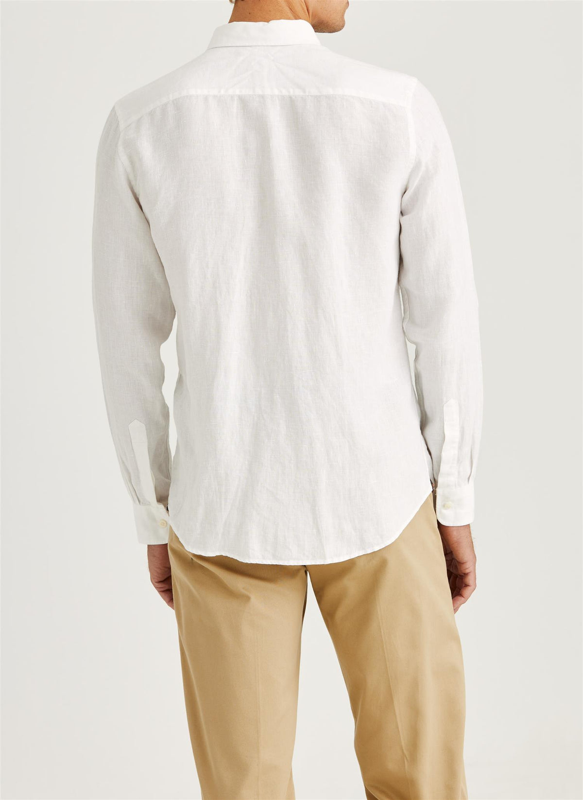 Douglas Classic Fit Linen Shirt White