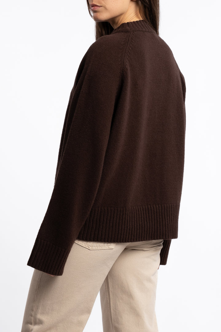 W. Wool Crew - Dk. Brown